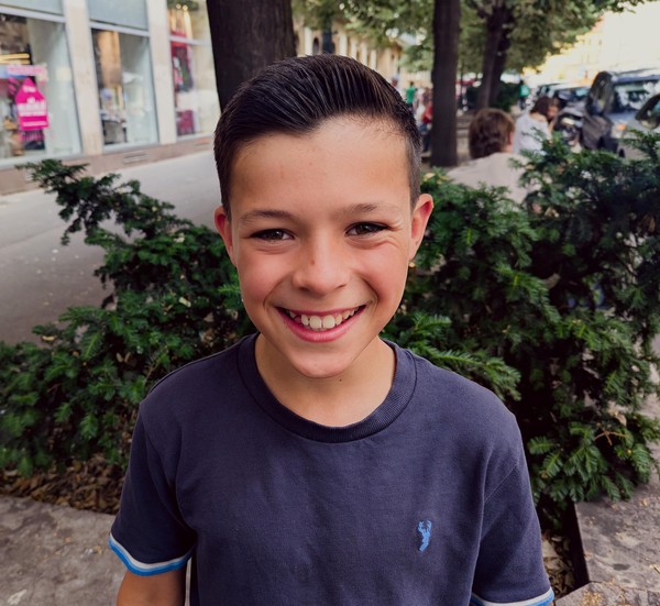 Dom with his much-needed haircut!