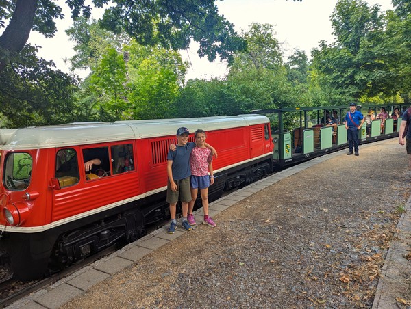 This wonderful park has a narrow-guage railway which you can ride around, and which is staffed almost entirely by teenagers.