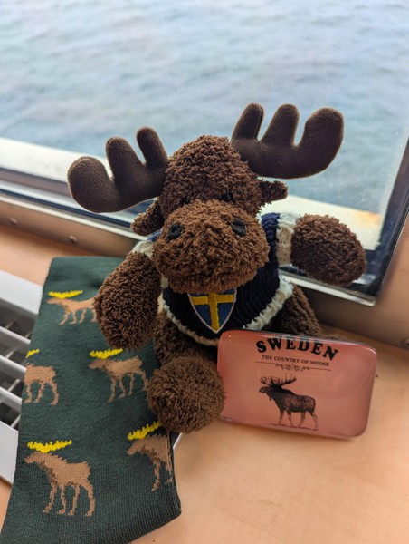 Featuring Swedish moose merch.
