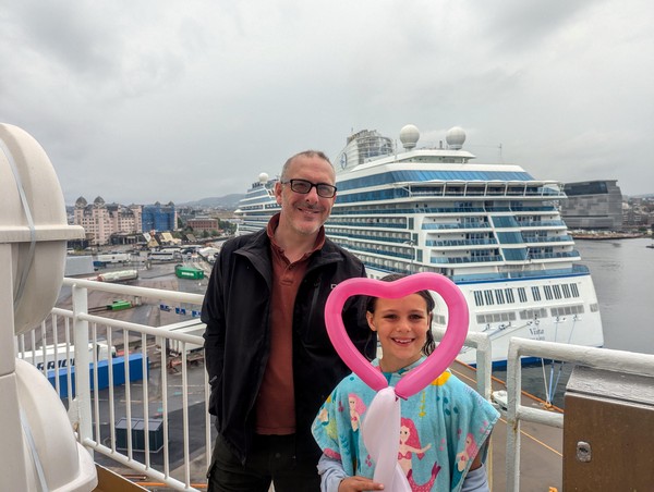 If you're wondering why Rosa is in her swmiming things, there was a pool on board!